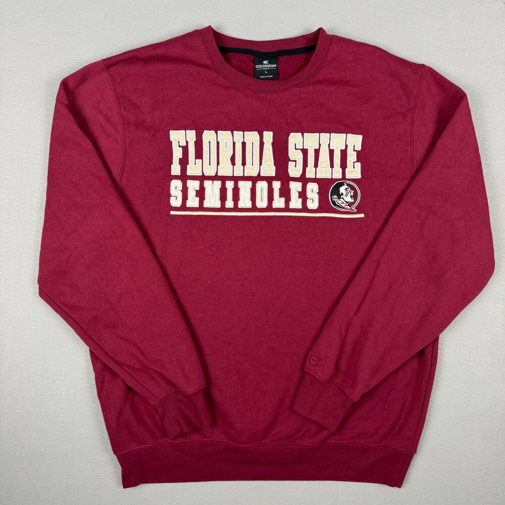 Colosseum Florida State Seminoles Crewneck Sweatshirt – Garnet men’s Large
